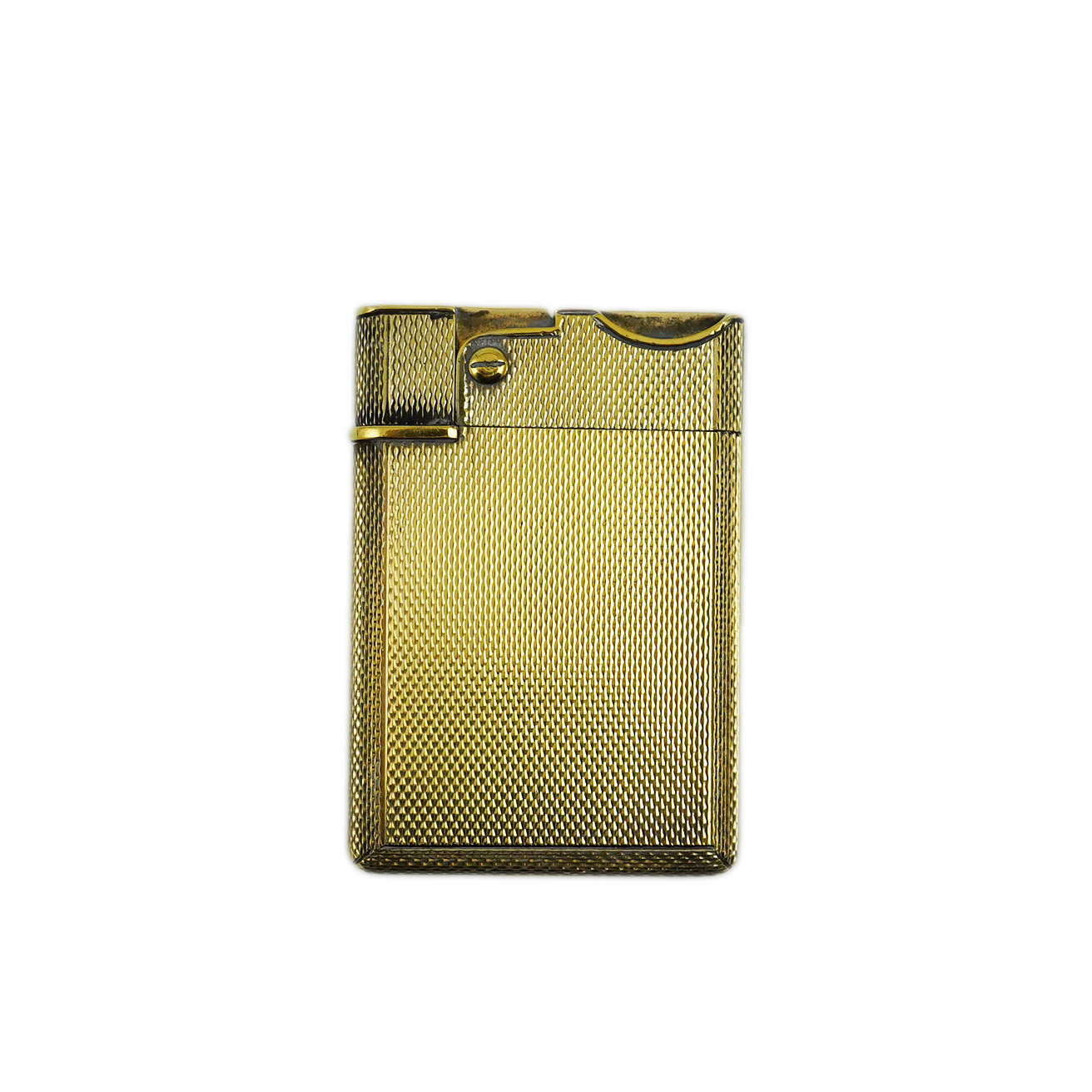 An Elizabeth II Asprey & Co engine turned silver gilt 'wafer' lighter